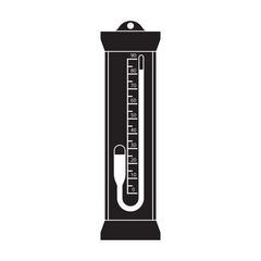 Barometer vector icon.Black vector icon isolated on white background barometer .