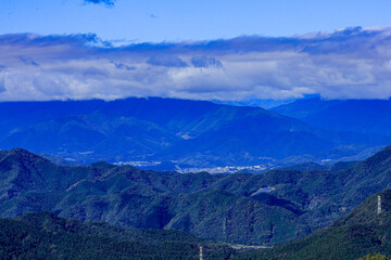 mountains and clouds