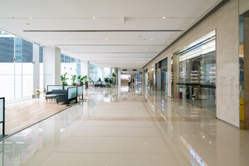 Interior space of department store