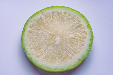 slices of orange, lemon and lime, isolated on color background