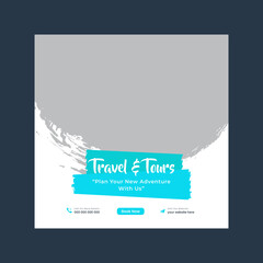 Travel Social Media Post Template Design Or Traveling Instagram Post