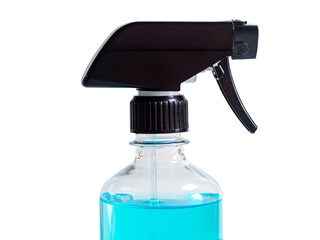 Alcohol spray bottle, isolate on white background