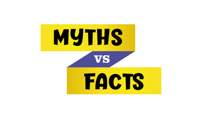 Myths and facts sign. Myths vs Facts header design. True or false facts bubble. Banner design for any purposes.