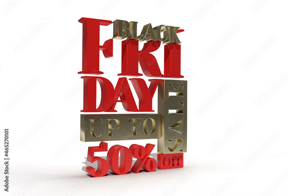 Wall mural black friday day upto 50% sale banner template isolated pen tool created clipping path included in j
