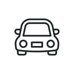 Car or vehicle icon line style isolated on white background. Vector illustration