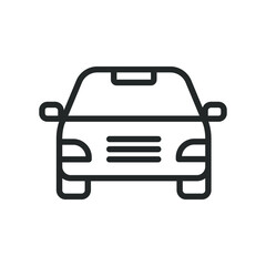 Car or vehicle icon line style isolated on white background. Vector illustration