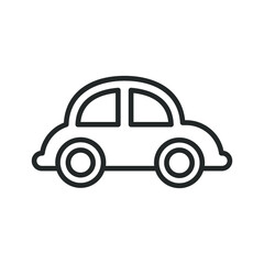 Car or vehicle icon line style isolated on white background. Vector illustration