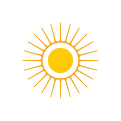Sun. Abstract drawing sun vector illustration. Solar symbol. Part of set.