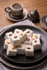 Traditional Turkish delight; sultan's delight (Turkish name; Sultan lokumu)