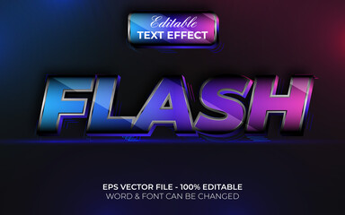 Flash text effect shinny style theme. Editable text effect.