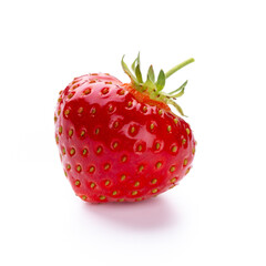 Fresh strawberries closeup on a white background. Isolated - Image