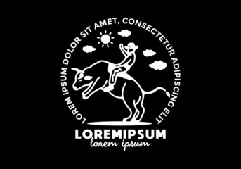 Wild Rodeo line art illustration