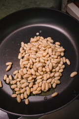beans in a frying pan