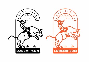 Wild Rodeo line art illustration