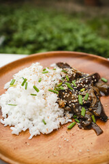 Vegan Food Mushrooms Closeup