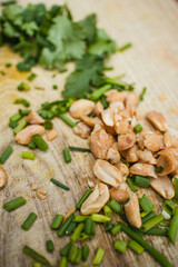 Peanuts and herbs
