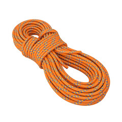 Climbing rope orange on white background, 3d render © salamahin