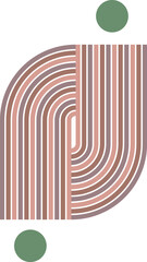 Abstract contemporary backgrounds,  geometric shapes, curves. Aesthetic boho wall decoration concept