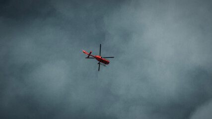 Fototapeta na wymiar helicopter in the sky