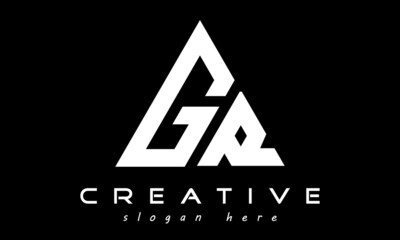rectangle GR geometric monogram letters logo design vector, business logo, icon shape logo, rectangle squire polygon letters modern unique minimalist creative logo design, vector template