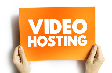 Video Hosting text card, concept background