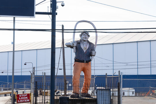 BRADDOCK, PA, USA - 21 OCT 2020: US Steel Edgar Thomson Plant, Mon Valley Works