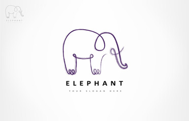 Elephant logo vector. Animal design.