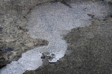 Wet texture on street