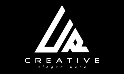 rectangle VR geometric monogram letters logo design vector, business logo, icon shape logo, rectangle squire polygon letters modern unique minimalist creative logo design, vector template