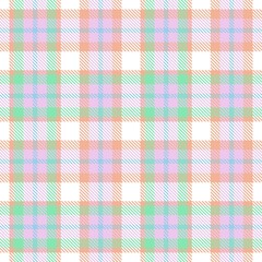 Rainbow Pastel Plaid textured Seamless Pattern