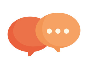 orange message bubbles