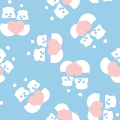 Christmas Snowman seamless pattern design