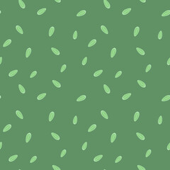 Dark green with small red flowers seamless vector pattern
