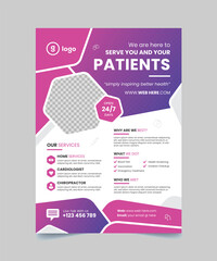 Medical healthcare dental flyer design template