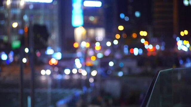 夜の都市風景 ぼかしイメージ