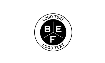 Vintage Retro BEF Letters Logo Vector Stamp	