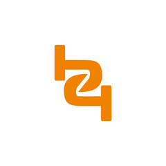 letters b4 simple linked geometric logo vector
