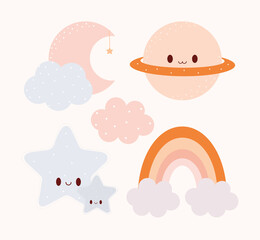 Fototapeta premium five nursery items