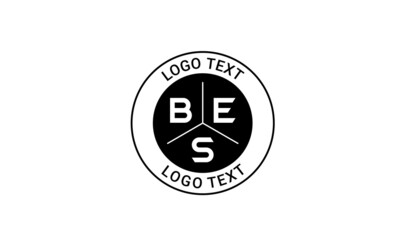 Vintage Retro BES Letters Logo Vector Stamp	