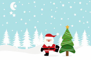 santa claus in flat style vector