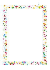 Yellow Circle Blast Illustration. Dot Vector Background. Orange Wedding Confetti. Red Cartoon Round Texture.