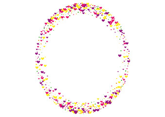 Yellow Women Confetti Wallpaper. Pink Tiny Frame. Rose Circle Splash. Purple Honeymoon Backdrop. Day Illustration.