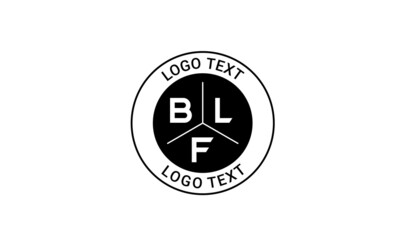 Vintage Retro BLF Letters Logo Vector Stamp