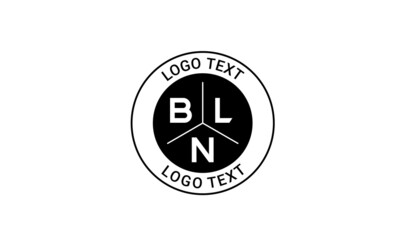 Vintage Retro BLN Letters Logo Vector Stamp