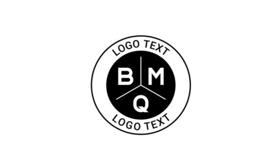 Fototapeta na wymiar Vintage Retro BMQ Letters Logo Vector Stamp