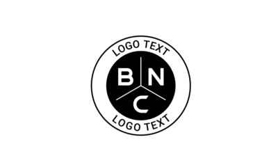 Vintage Retro BNC Letters Logo Vector Stamp