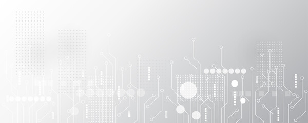 High tech technology lines gray white background vector illustration, digital data connection technology, digital science and technology