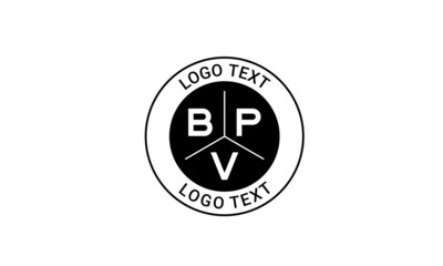 Vintage Retro BPV Letters Logo Vector Stamp
