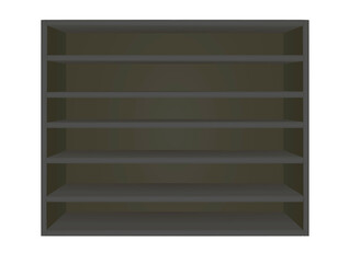 Black  rack shelves. vector illustration