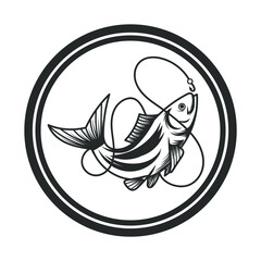 big bass black and white logo.